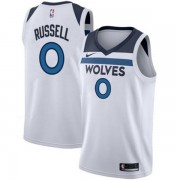 Minnesota Timberwolves NBA Basketball Drakter 2020-21 D'Angelo Russell 0# Hvit Association Edition